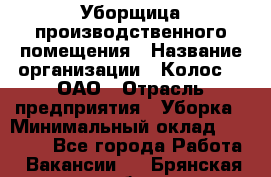 Уборщица производственного помещения › Название организации ­ Колос-3, ОАО › Отрасль предприятия ­ Уборка › Минимальный оклад ­ 15 000 - Все города Работа » Вакансии   . Брянская обл.